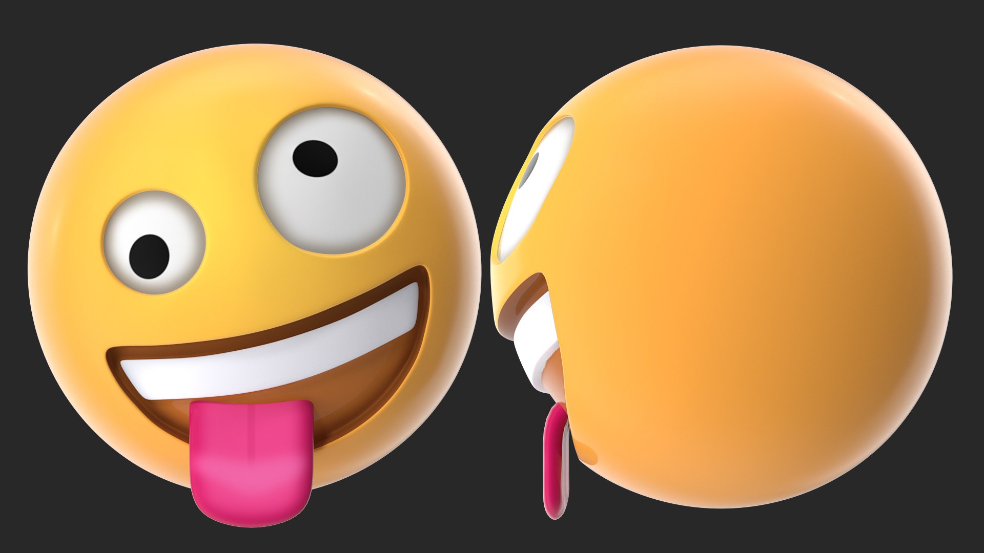 3D zany face emoji https://p.turbosquid.com/ts-thumb/lc/OGoiMs/NWJKsZvj/zanyfaceemojic4dmodel006/jpg/1585569107/1920x1080/fit_q87/4cbb045c6560da0912a294cd8be28ec4033e0584/zanyfaceemojic4dmodel006.jpg