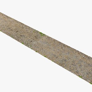 3D Coniferous park path 01 -10 meters model