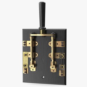 3D Brass and Slate Power Switch