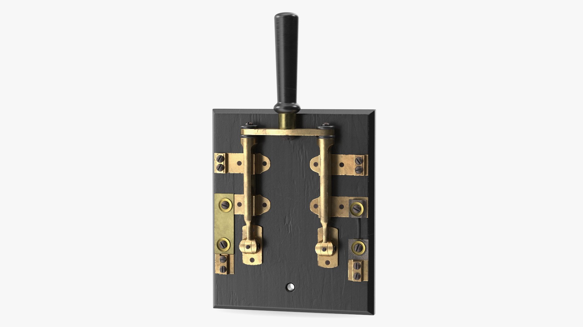 Brass and Slate Power Switch 3D model preview