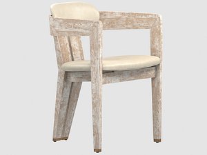 maryl dining chair white 3D model