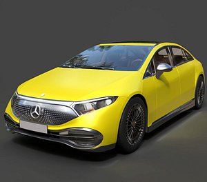 3D Mercedes-Benz EQS Electric Flagship Sedan - Ultra-High Poly 3D Model