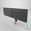 Dual Monitors With Stand 3D model