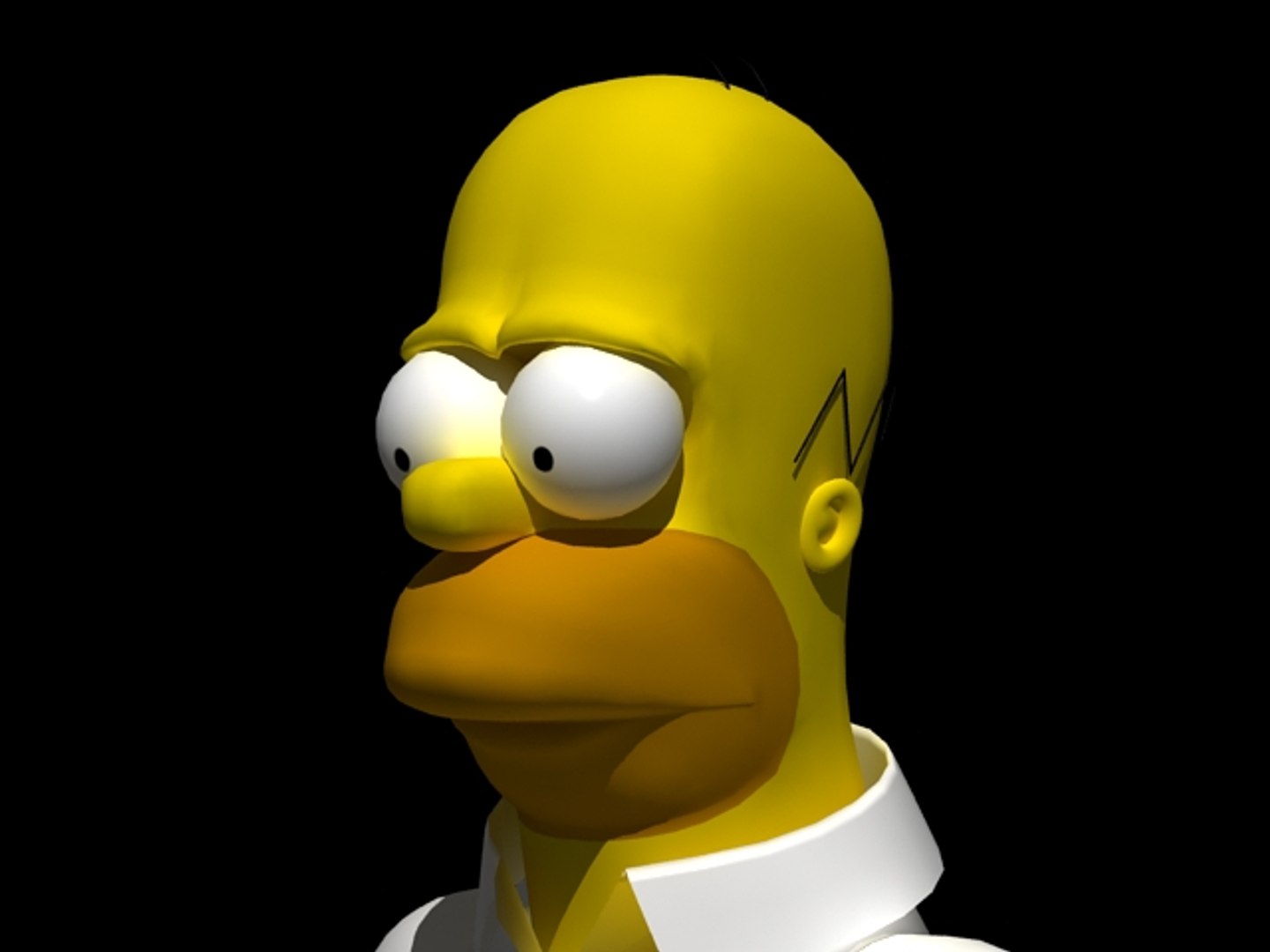 3d Homer Simpson Rigged Biped Model