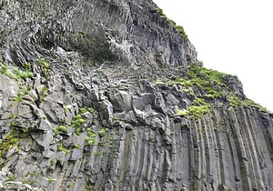 3D model iceland basalt cliff