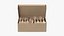 wooden cutlery set box 3D model
