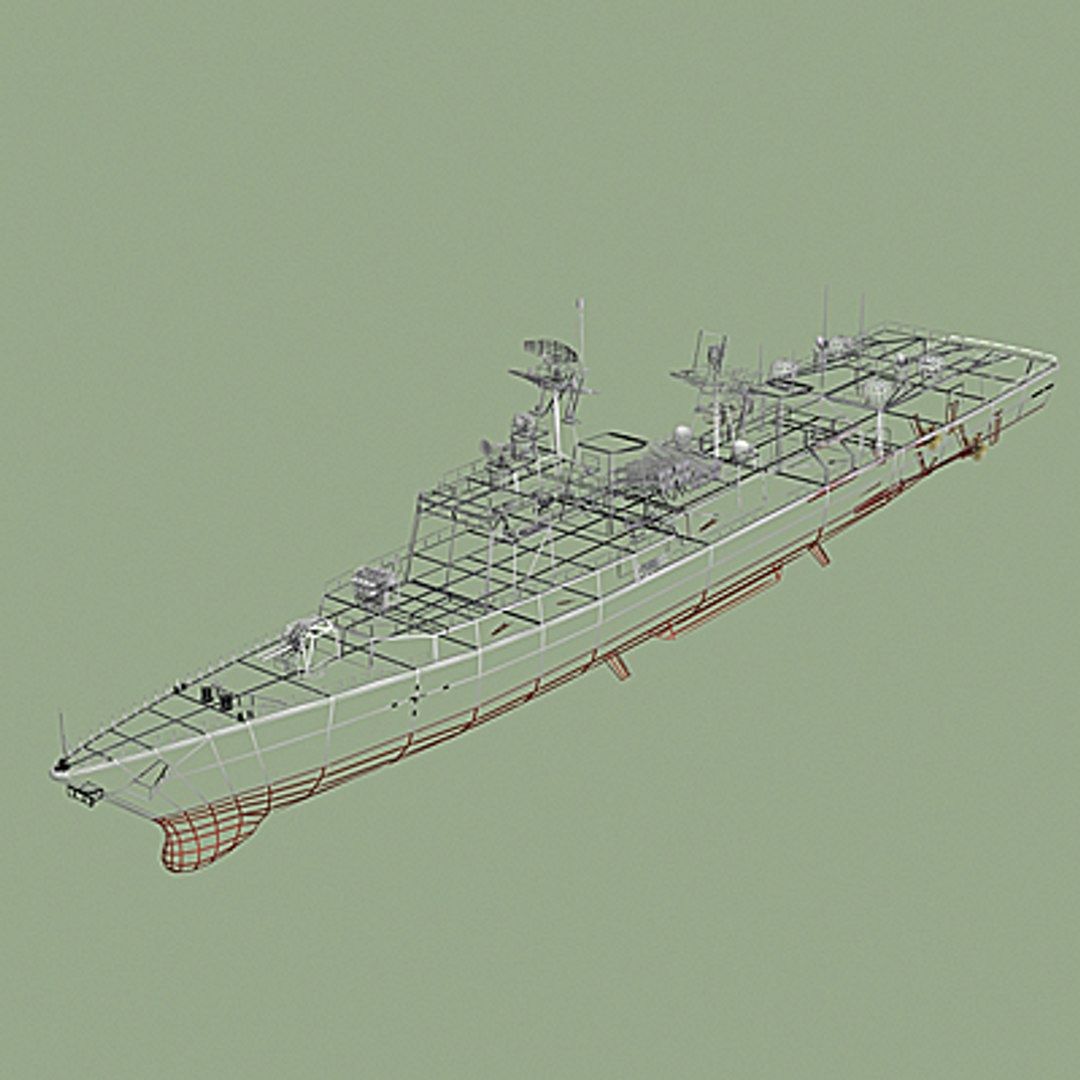 type 051b luhai class 3d model