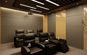 3D model room home theater