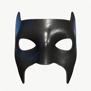 Anonymous Mask Black and Gold 3D Model $29 - .3ds .blend .c4d .fbx