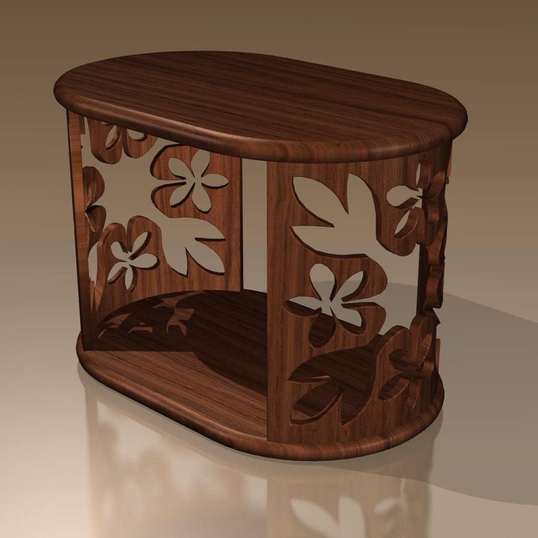 3d Model Of End Table