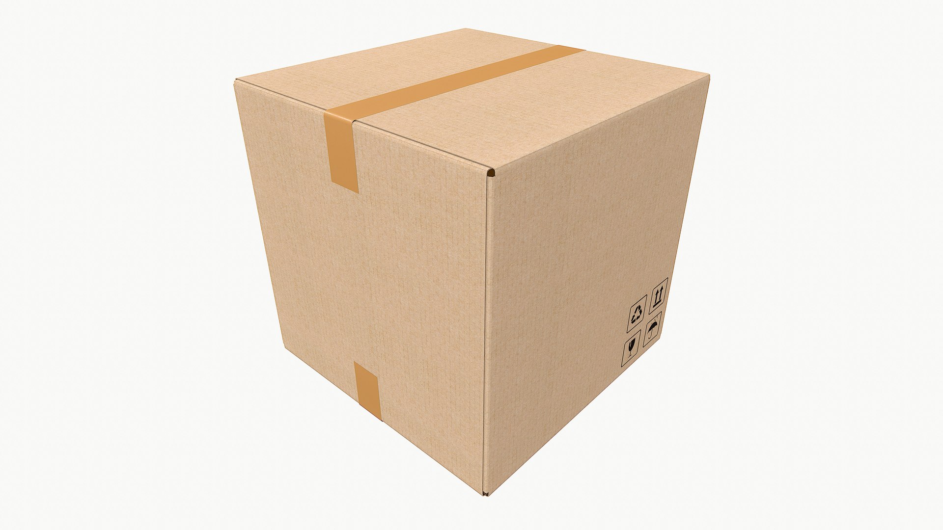 Pbr cardboard box 3D model - TurboSquid 1600005