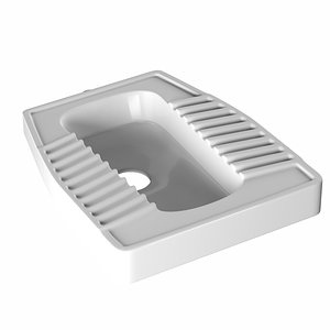 eastern pan toilet 3D model
