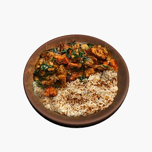 3D Indian Chicken Curry model