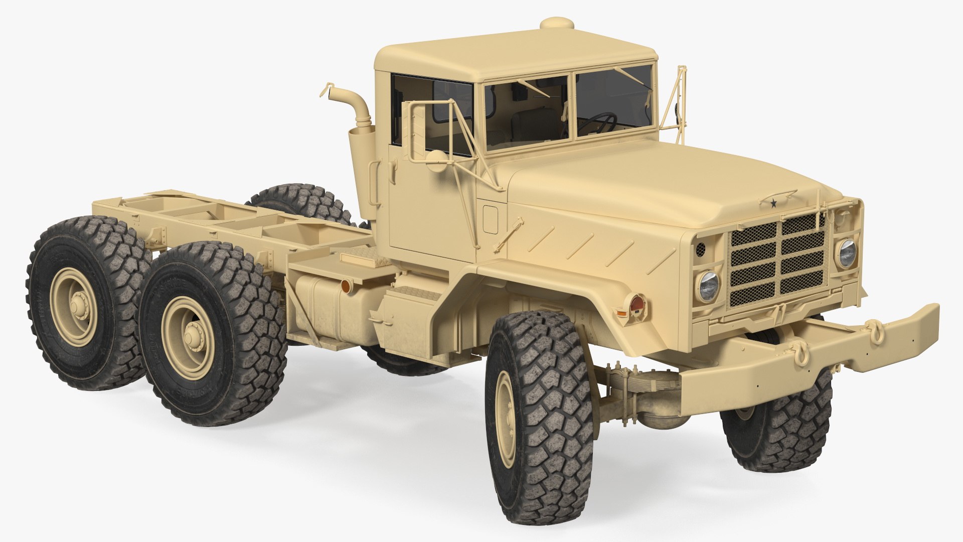 M939 Military Truck Light Rigged 3D model preview
