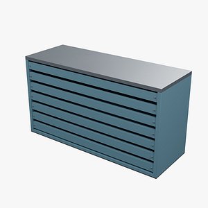 Vented Steel Equipment Housing - 1100 x 400 x 600 mm 3D model