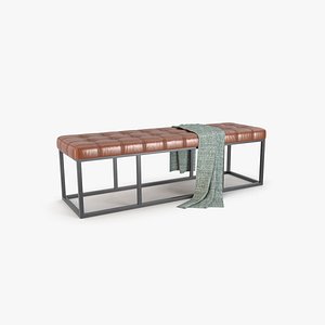 leather bench 3D model