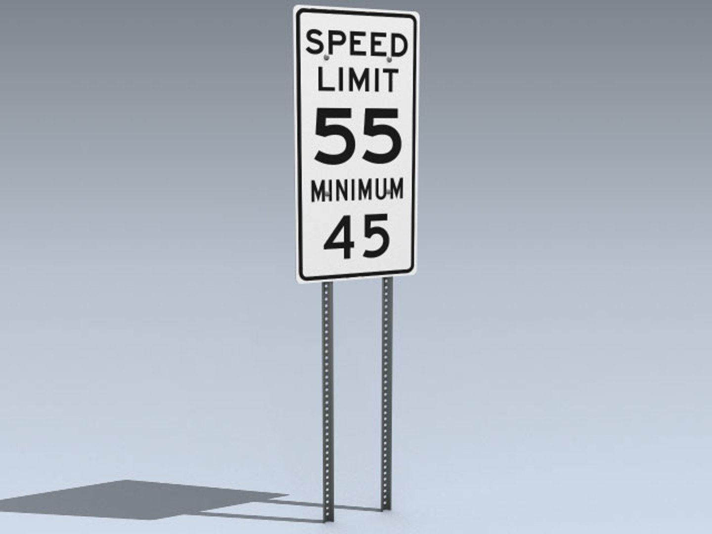 Speed Limit Sign 3d 3ds