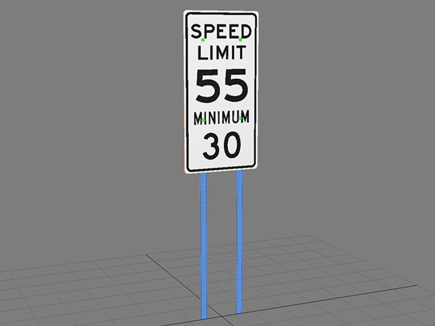 Speed Limit Sign 3d 3ds