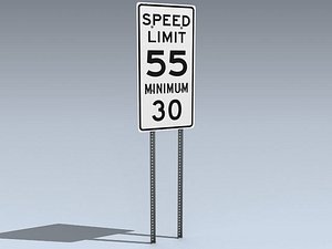 speed limit sign 3d 3ds