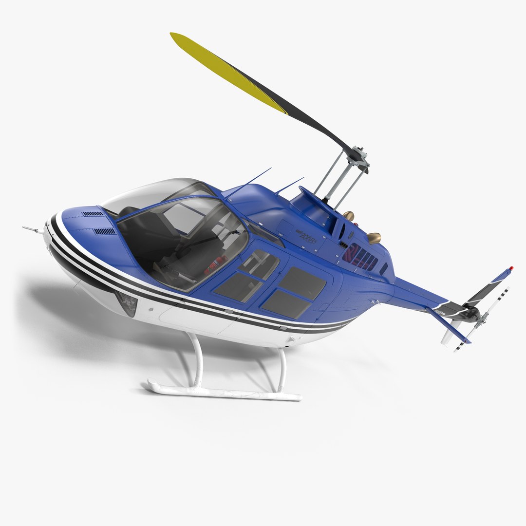 Bell 206 JetRanger 3D model preview