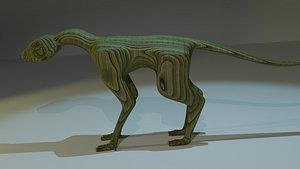 3D Wooden dragon