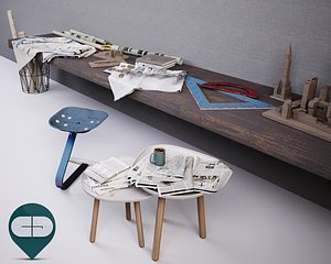 desk of architect