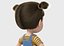 3D model cartoon girl rigged character
