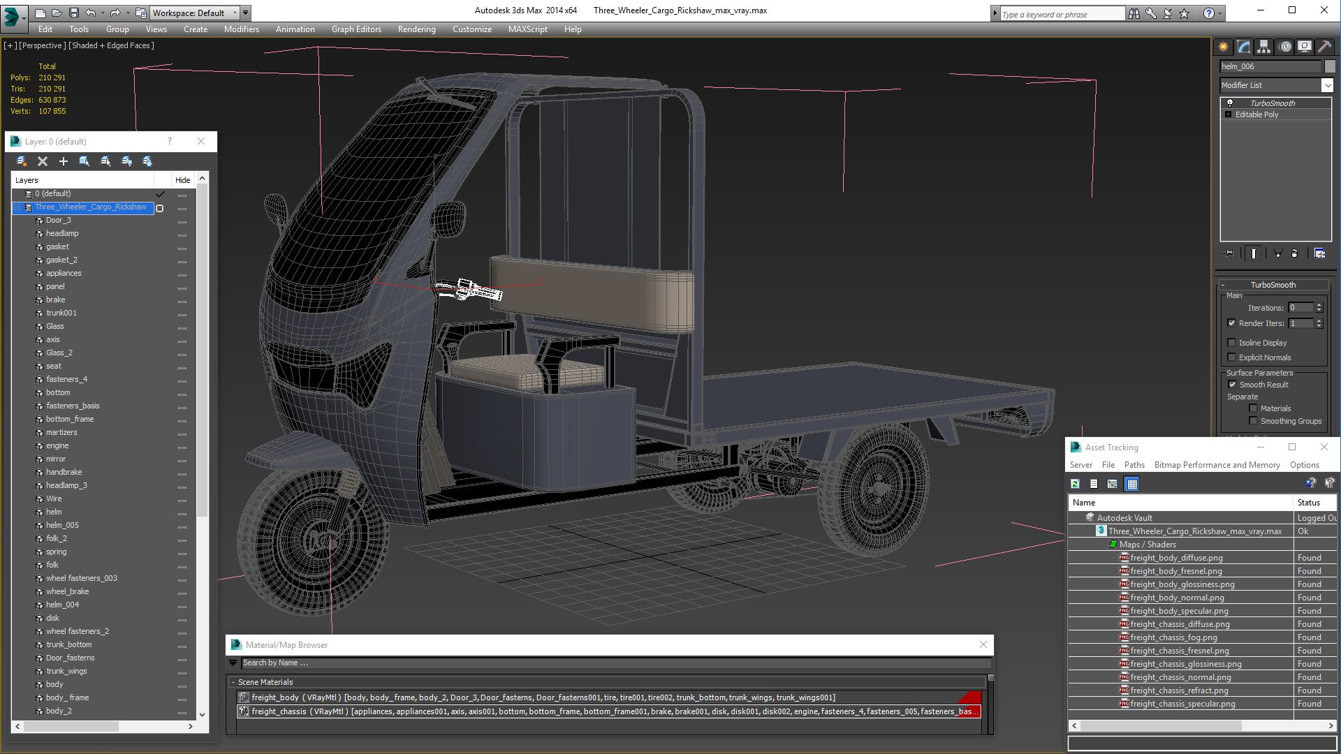 Wheeler Cargo Rickshaw 3D - TurboSquid 1587705