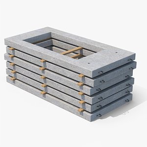 3D Concrete Wall Panels On Wood Planks
