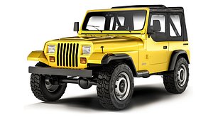 3D Jeep Wrangler YJ 1987 model