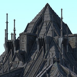spaceship pyramids 3D model