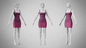 Dress 52 Winterberry 3D model