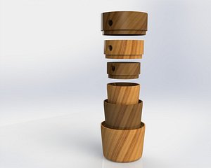 solidworks matryoshka wood decoration 3d model