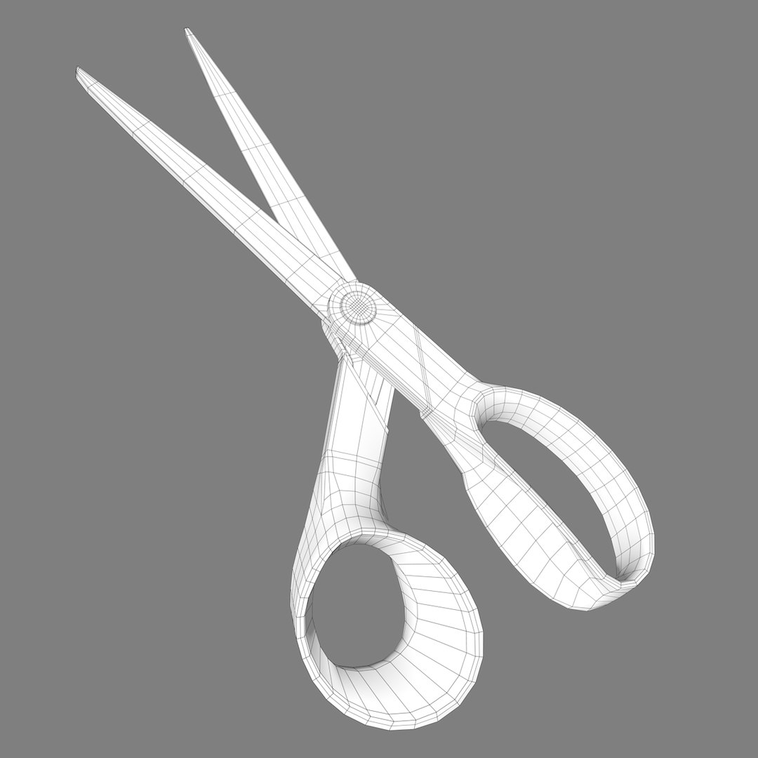 3d model scissors blades cutting