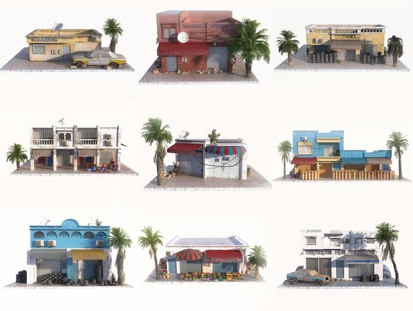 3D model arab city pack 9