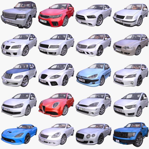 Mega Pack of 20 Generic Passenger cars - 3 model