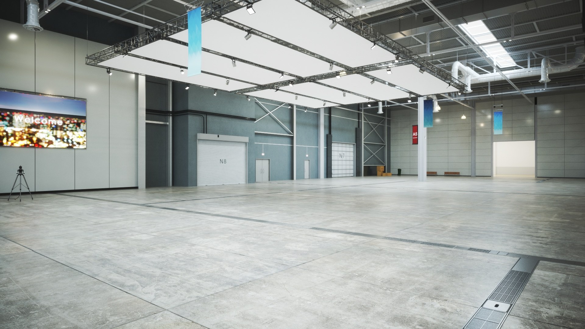 Exhibition Hall Model - TurboSquid 2061296