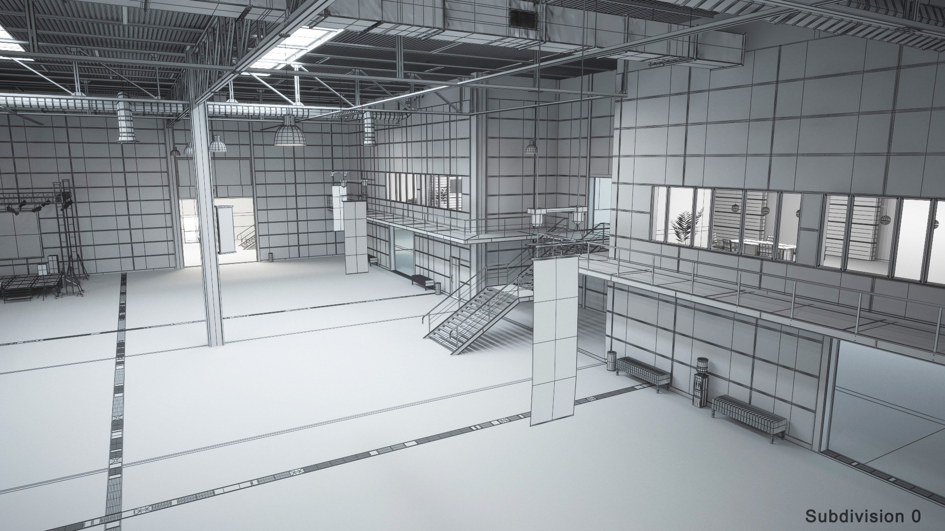 Exhibition Hall Model - TurboSquid 2061296