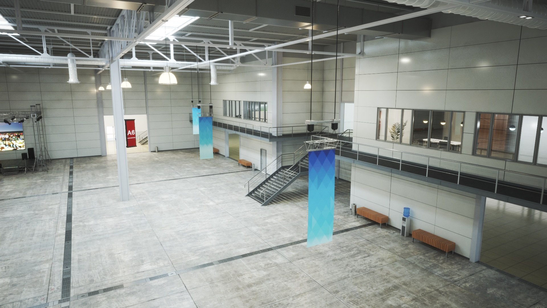 Exhibition Hall Model - TurboSquid 2061296