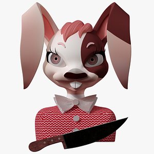 3D model bunny casual cartoon