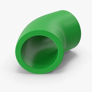 3D Plastic Pipe 45 Degree model