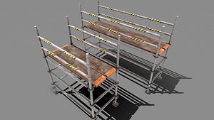 Metal Scaffolding - 2 parts 3D model