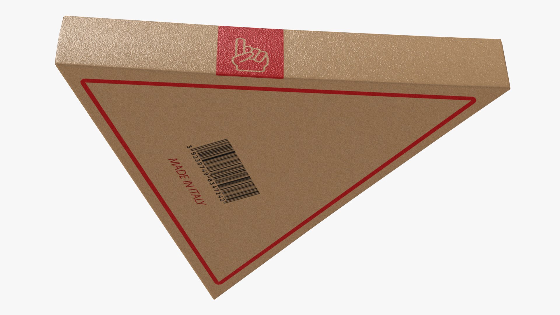 3D Craft Brown Pizza Slice Packaging Box with Window model - TurboSquid ...