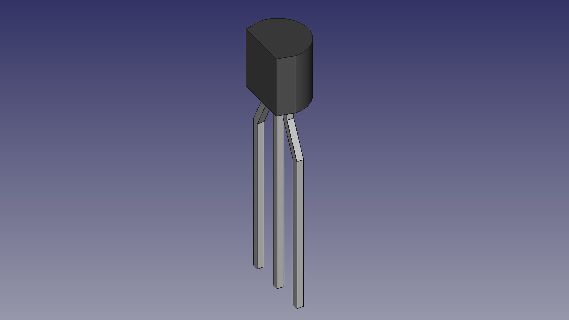 TO92 Transistor Case Preformed At 100 Mils 3D - TurboSquid 1999104