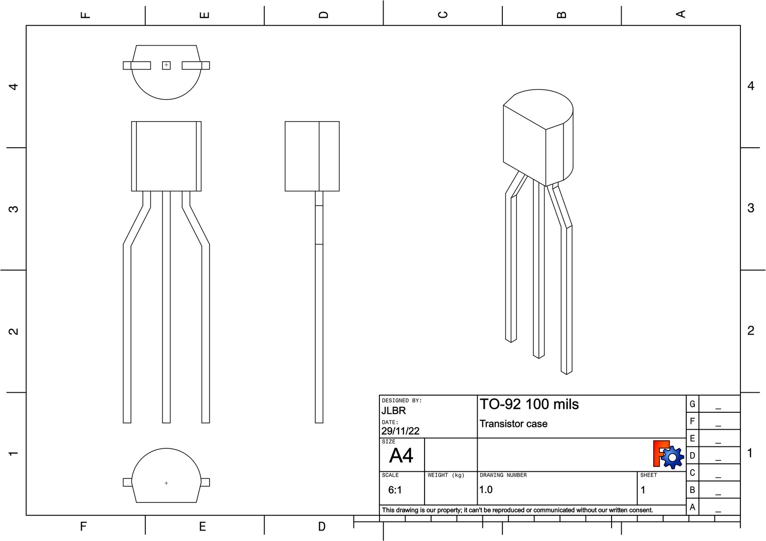 TO92 Transistor Case Preformed At 100 Mils 3D - TurboSquid 1999104