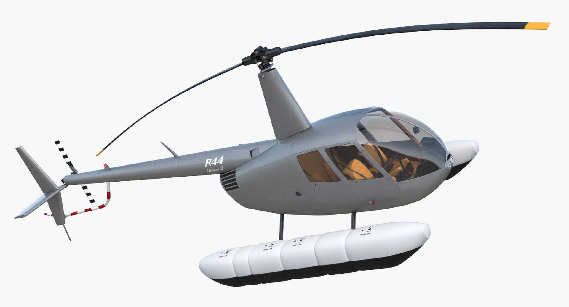 Helicopter Robinson R44 Floats 3d C4d