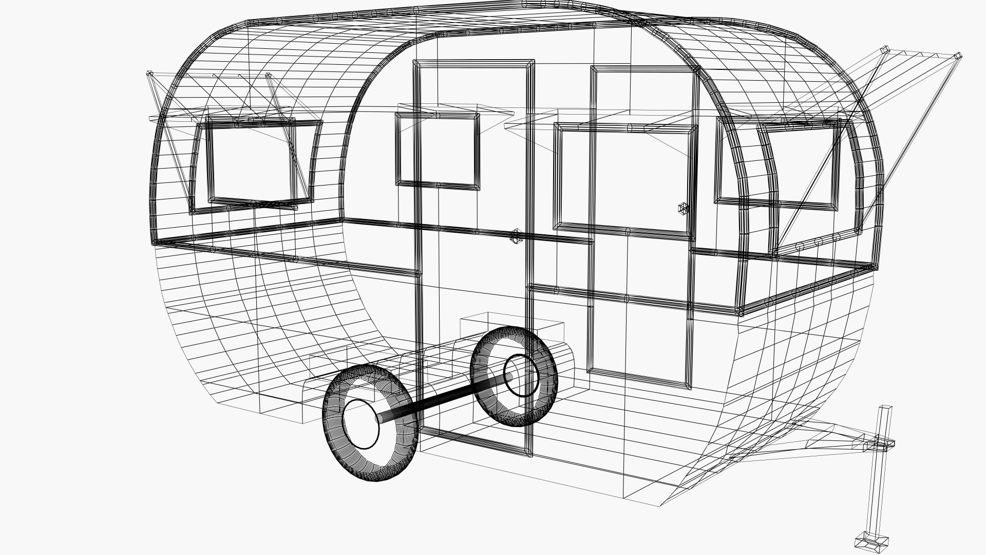 3D Model Vintage Camper - TurboSquid 2371108