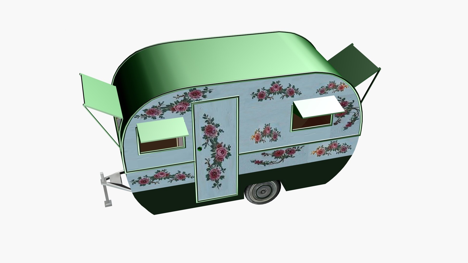 3D Model Vintage Camper - TurboSquid 2371108