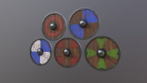 Painted wooden Shields