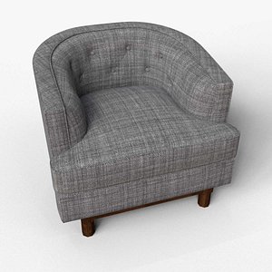 3D Curved Sofa model